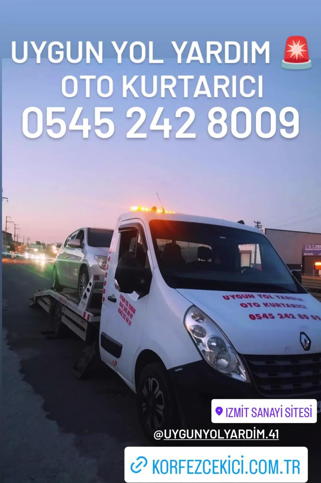 Derince Çekici | 7/24 Hızlı Yol Yardım 0545 242 80 09
